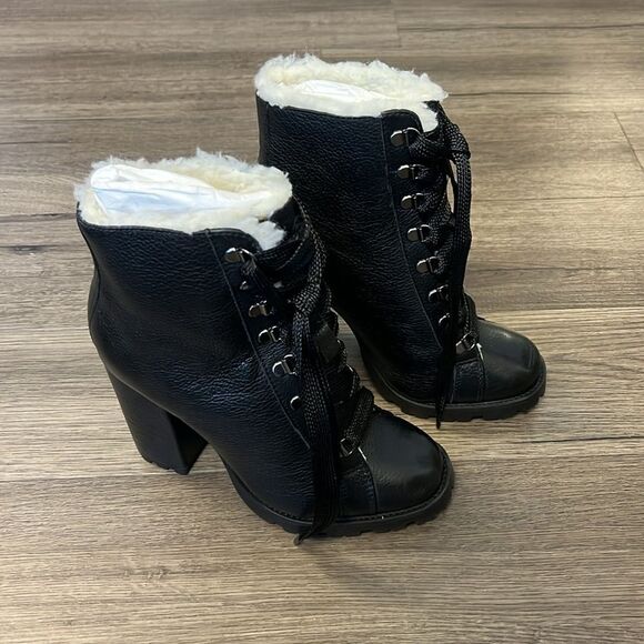SCHUTZ Black Lace Up Boots US 8 - Picture 1 of 5